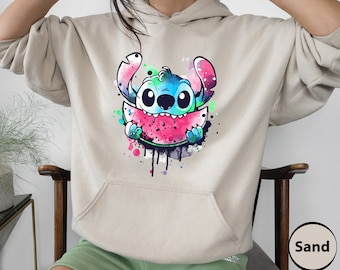 Sweat-shirt Disney Stitch, sweat Ohana, sweat à capuche Stitch and Lilo, sweat-shirt vacances Disneyworld, sweat à capuche Disneyland, chemises du groupe Disney