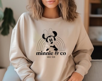 Retro Disney Minnie Co Sweatshirt, Vintage Disney Girls Trip Sweatshirt, Disneyworld Women's Sweatshirt, Disneyland Family Matching Crewneck