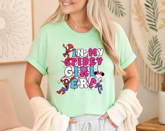 Camiseta de "En mi era de Spidey Girl", camiseta de Spidey y sus increíbles amigos, camiseta de Ghost Spider, camiseta de Spidey Girl, camiseta de Spider Woman, camiseta de Gwen Stacy
