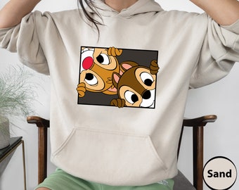 Felpa Cip e Ciop, Doppio e Trouble, Felpa Famiglia Disney, Camicia Coppia Disney, Vacanze Disneyworld, Camicie Gruppo Disney