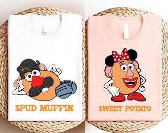 Camiseta del Sr. Cabeza de Papa, Camiseta de la Sra. Cabeza de Papa, Camiseta de pareja de Disney, Camiseta de viaje familiar de Toy Story, Muffin de patata, Batata, Camisetas Disney a juego