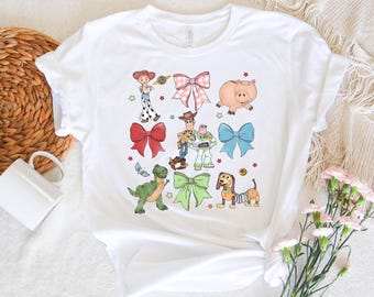 Mädchen Toy Story Shirt, Sheriff Woody und Jessie Shirt, Disneyland Mädchen Trip Shirt, Disney Coquette Bow Shirt, süße Disneyworld Shirts