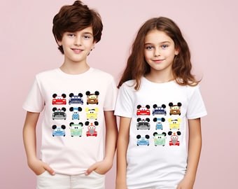 Disney Cars Micky Ohren Shirt, Cars Charaktere Disney T-Shirt, Tow Mater Shirt, Lightning McQueen Shirt, Disney Cars Group Shirt, Cars Kid Shirt