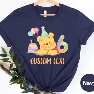 Winnie The Pooh Birthday Shirt, Custom Birthday Kids Shirt, Pooh Birthday Party Shirt, Pooh Bear, Disney Birthday Family Matching Shirt