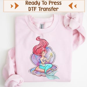 The Little Mermaid Ariel DTF, Disney Princess Ariel DTF Transfer, Magical Castle Dtf, Magical Kingdom Image Transfer, Disney Girls Dtf