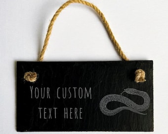 Handcrafted Hognose Snake Sign: Custom Reptile Decor (20x10cm)