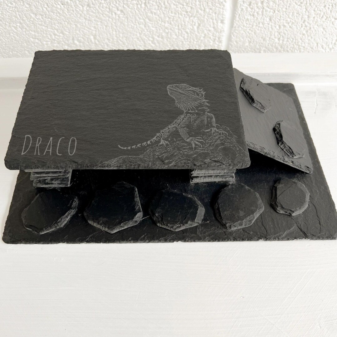 Bearded Dragon Slate Hide With Ramp | Low-profile Vivarium Cave (open ...