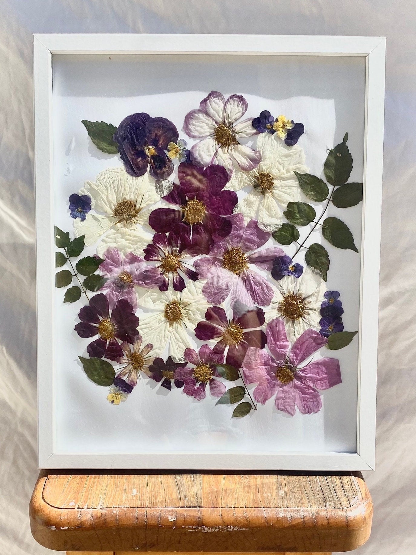 Buy Pressed Flowers Wall Art Made Of Real Dried Plants, 58 OFF