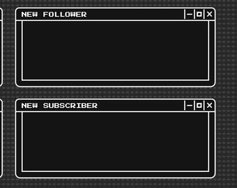 Animated Alerts for Twitch Streaming - Dark Retro Computer Twitch Alerts - WEBM