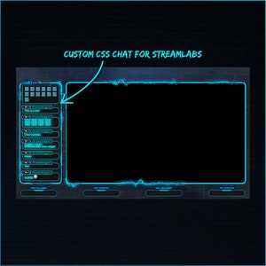 OVERLAYS Streamen Sie ein animiertes Twitch-Paket im BLAUEN NEON-Stil Bild 7