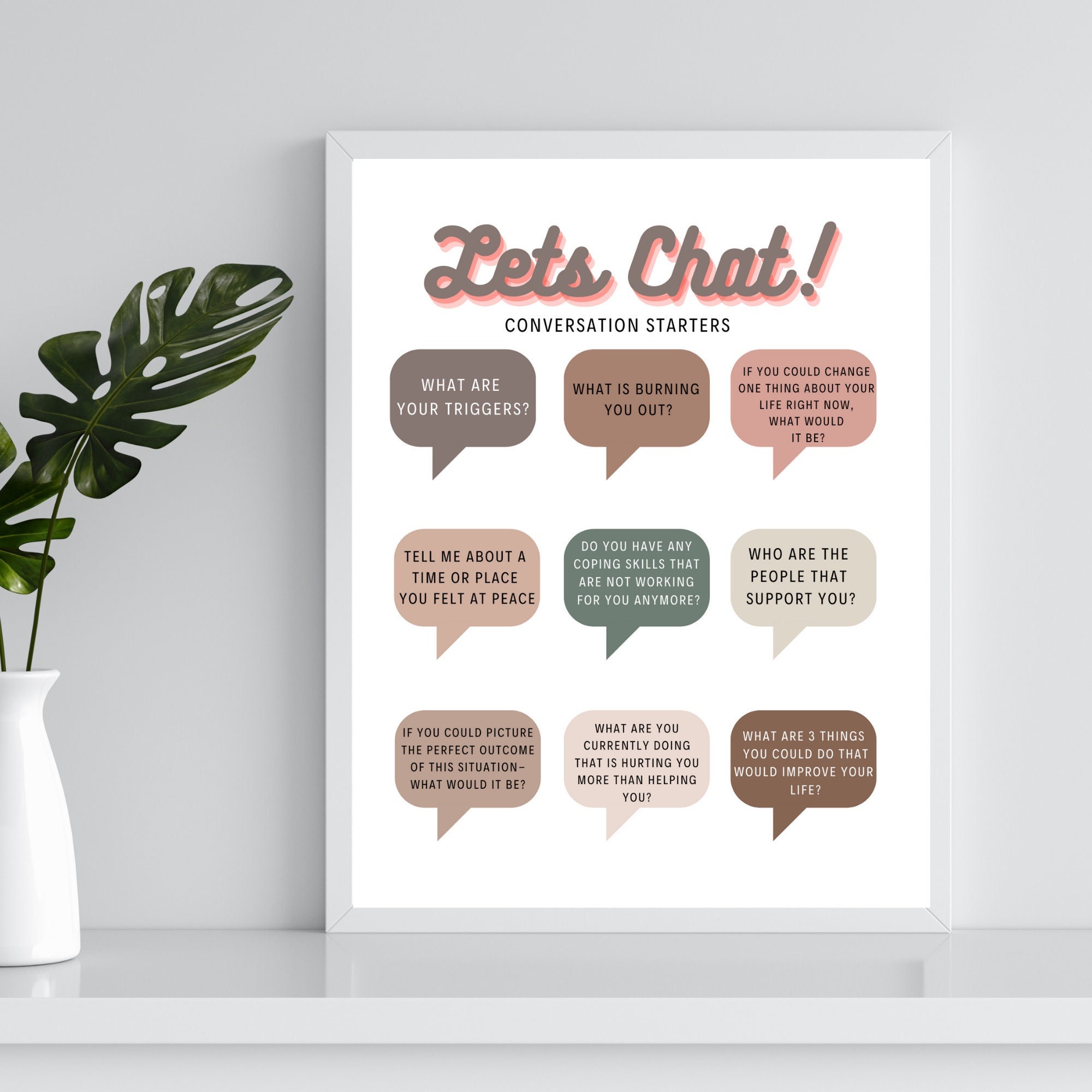 Let's Chat Conversation Starters for Students/ Clients/ - Etsy