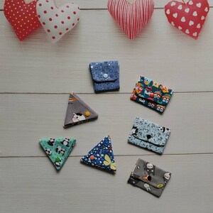Porte-cartes en tissu et mini porte monnaie triangle