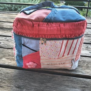 Personalized souvenir vanity case/toiletries bag – created from your clothes