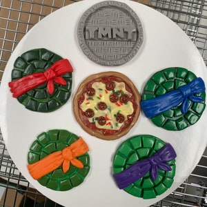 Teenage Mutant Ninja Turtles Cupcake toppers, Fondant Teenage Mutant Ninja Toppers