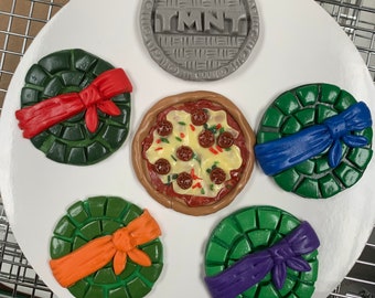 Teenage Mutant Ninja Turtles Cupcake toppers, Fondant Teenage Mutant Ninja Toppers