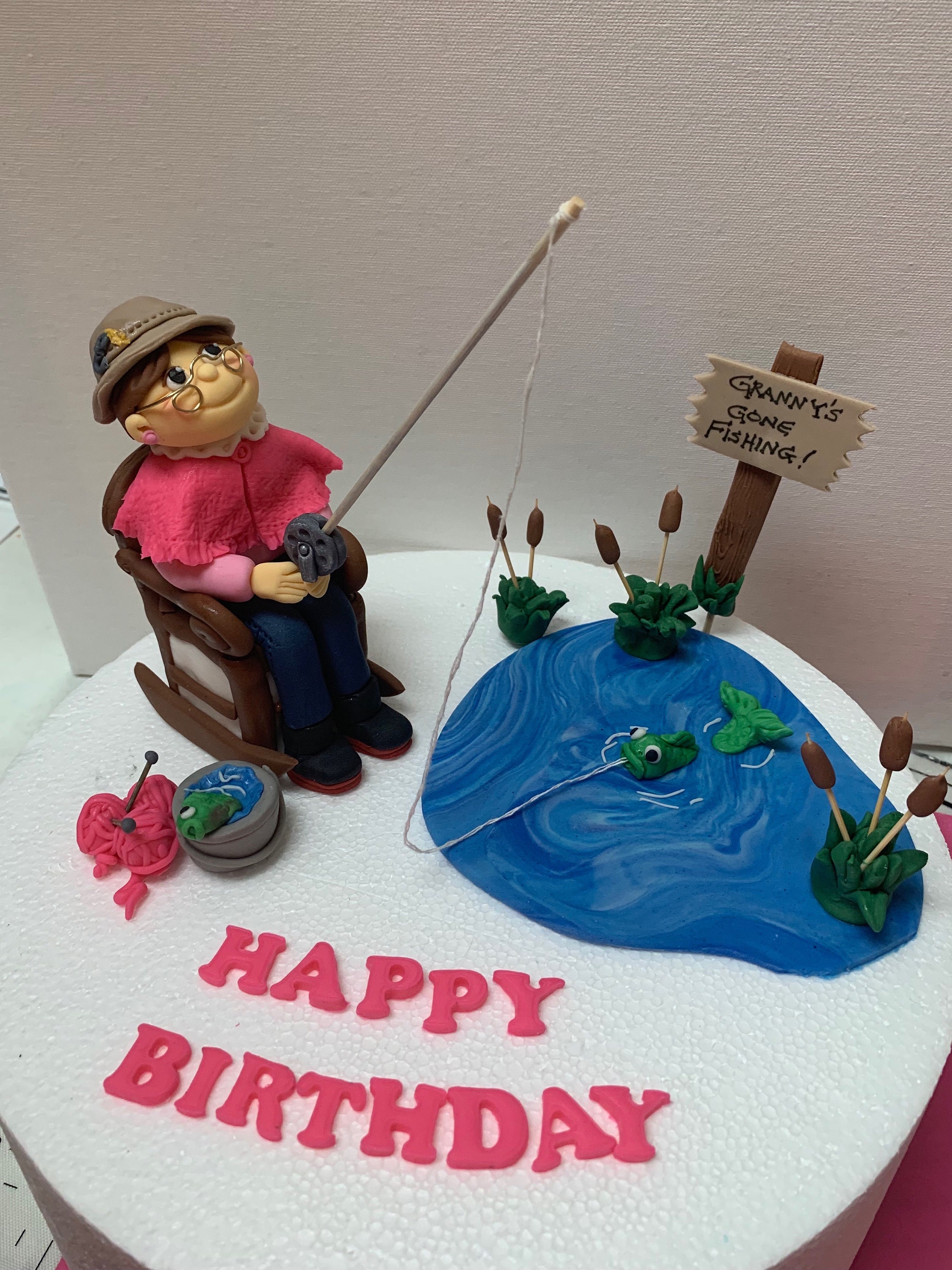 Fishing and Hunting Theme Cake, Fondant Toppers, Hunting, Fishing, Retirement  Cake Topper, Men's Birthday Theme 