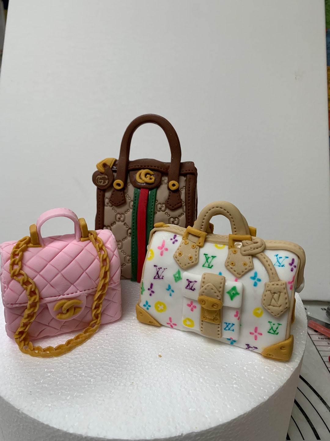 Handbag Cake Topper, Purse Cake Topper, Edible Handbag Cake Decor