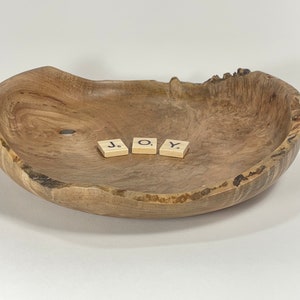 Maple Burl Shallow Natural Edge Bowl / Platter