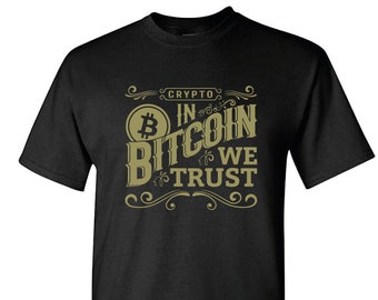 Customizable 'In Bitcoin We Trust' T-Shirt: Embroidered Crypto Fashion