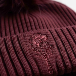 Floral Pom Beanie - Etsy display picture 1