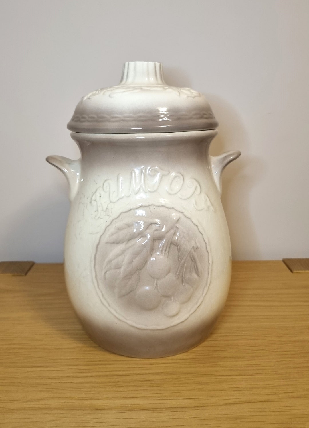 Mid Century West German Style LARGE VERSION Ceramic Rumtopf Container ...