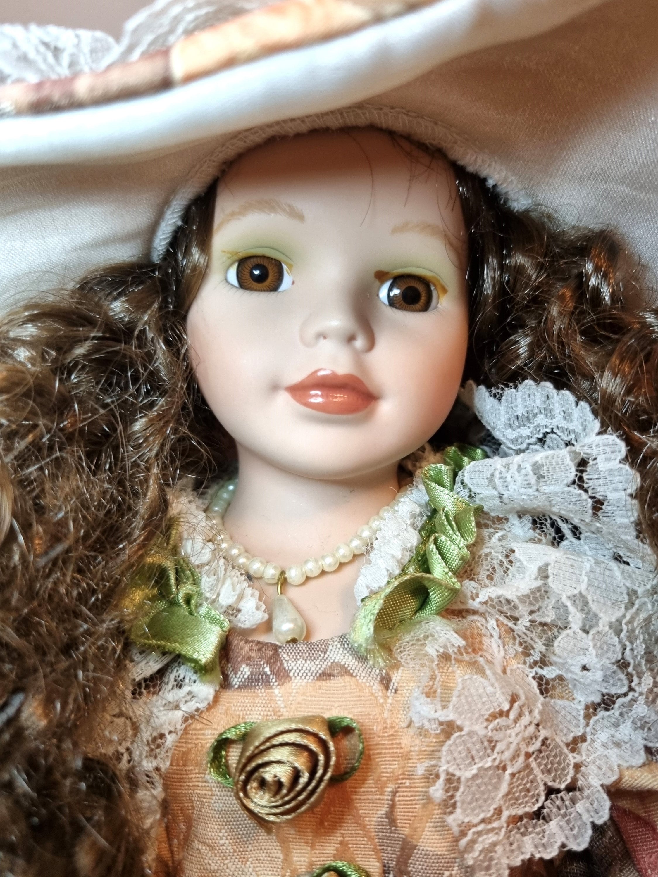 Hand-painted Porcelain Victorian Doll: Collectible Display Doll - Etsy