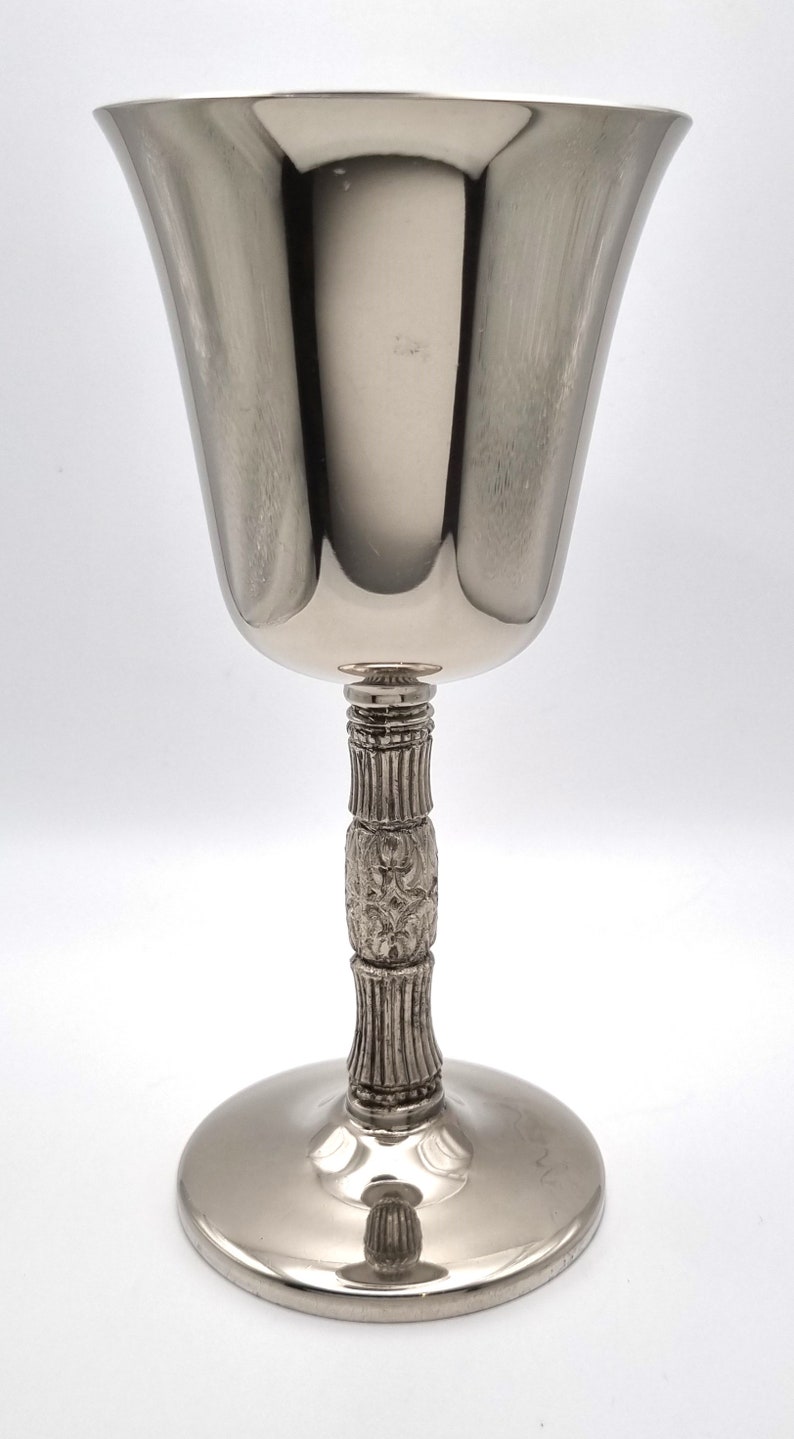 Vintage Silver Plated Goblets Set of 3 Decorative Stem Etsy