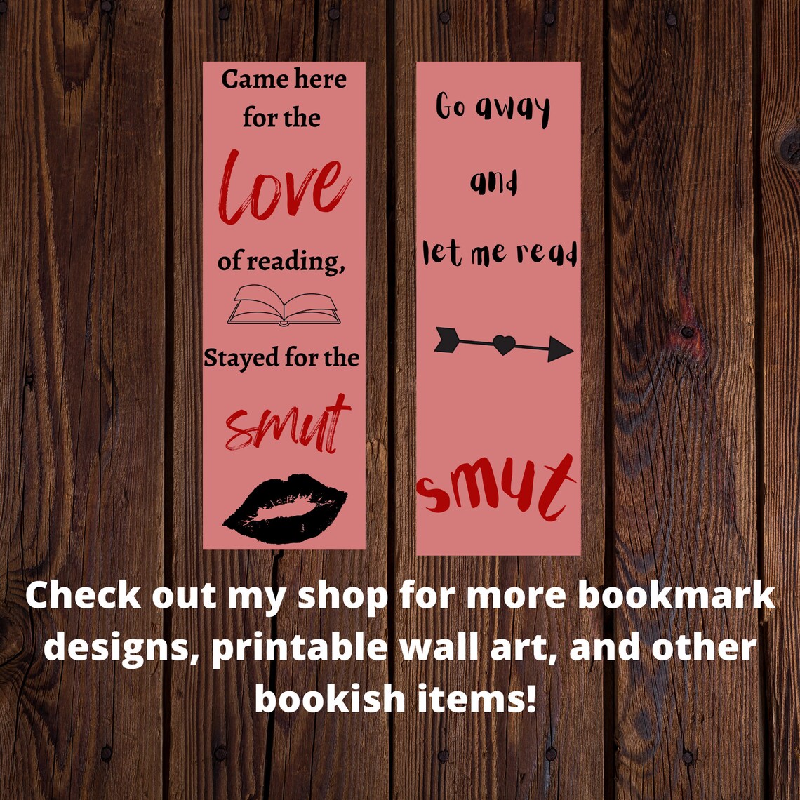 Printable Love of Reading Smut Bookmark in PDF File Romance Etsy