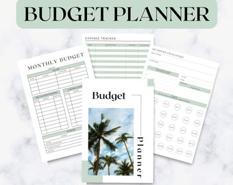 Printable Budget Planner | Monthly Finance | Weekly Paycheck Budget Template
