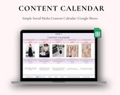 Social Media Content Spreadsheet | Weekly Planner for Google Sheets, Content Calendar Template & Organizer Tool