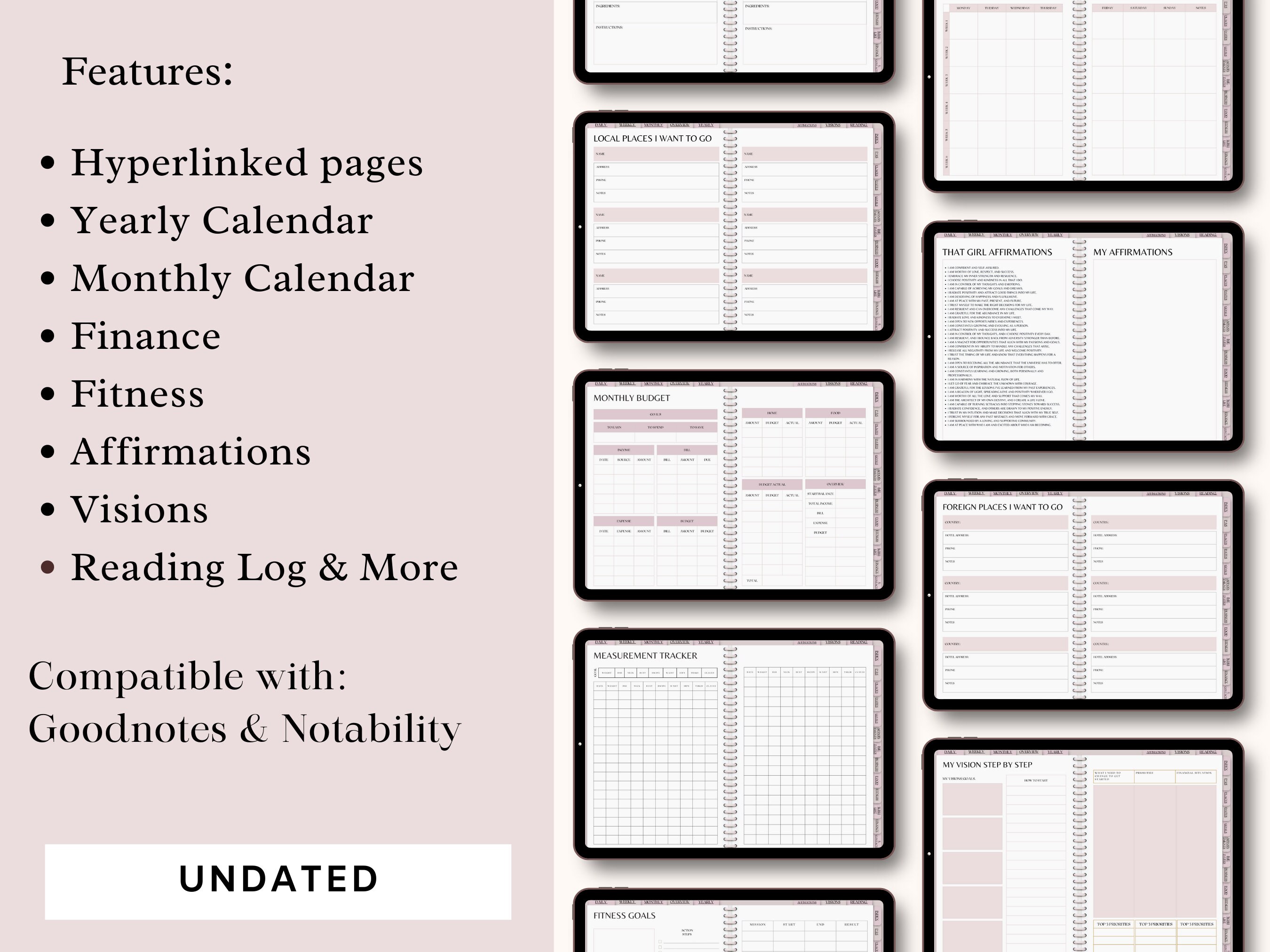 The Ultimate Empowerment Digital Planner: Goodnotes & - Etsy