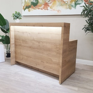 Aquamarine Reception desk (Planked Urban color)