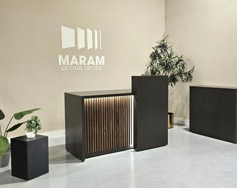 Aventurine Reception desk (Matte Graphite) Credenza has additional cost