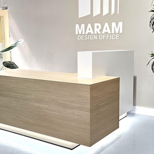 L Shaped Abalone Reception desk