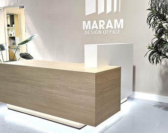 L Shaped Abalone Reception desk