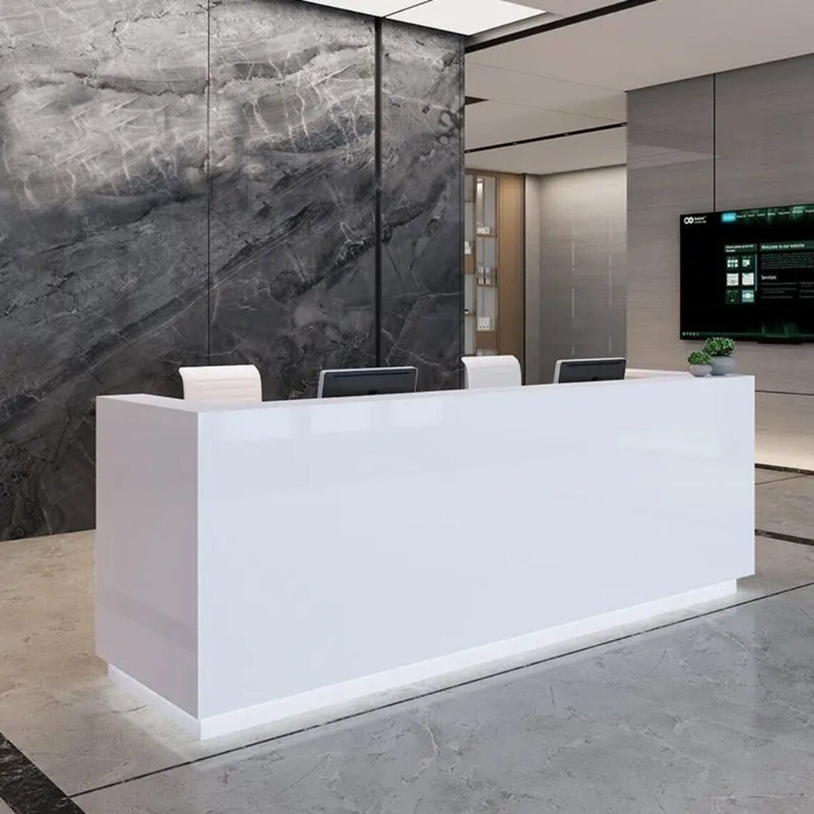 Quartz Reception Desk Etsy Canada