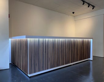 L Shaped Aquamarine Ultra Reception desk