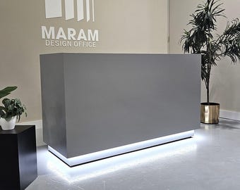 Agate Reception Desk (Fog Gray)
