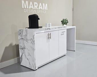 Jade Plus Storage Credenza (Trash & Refrigerator Cabinet)