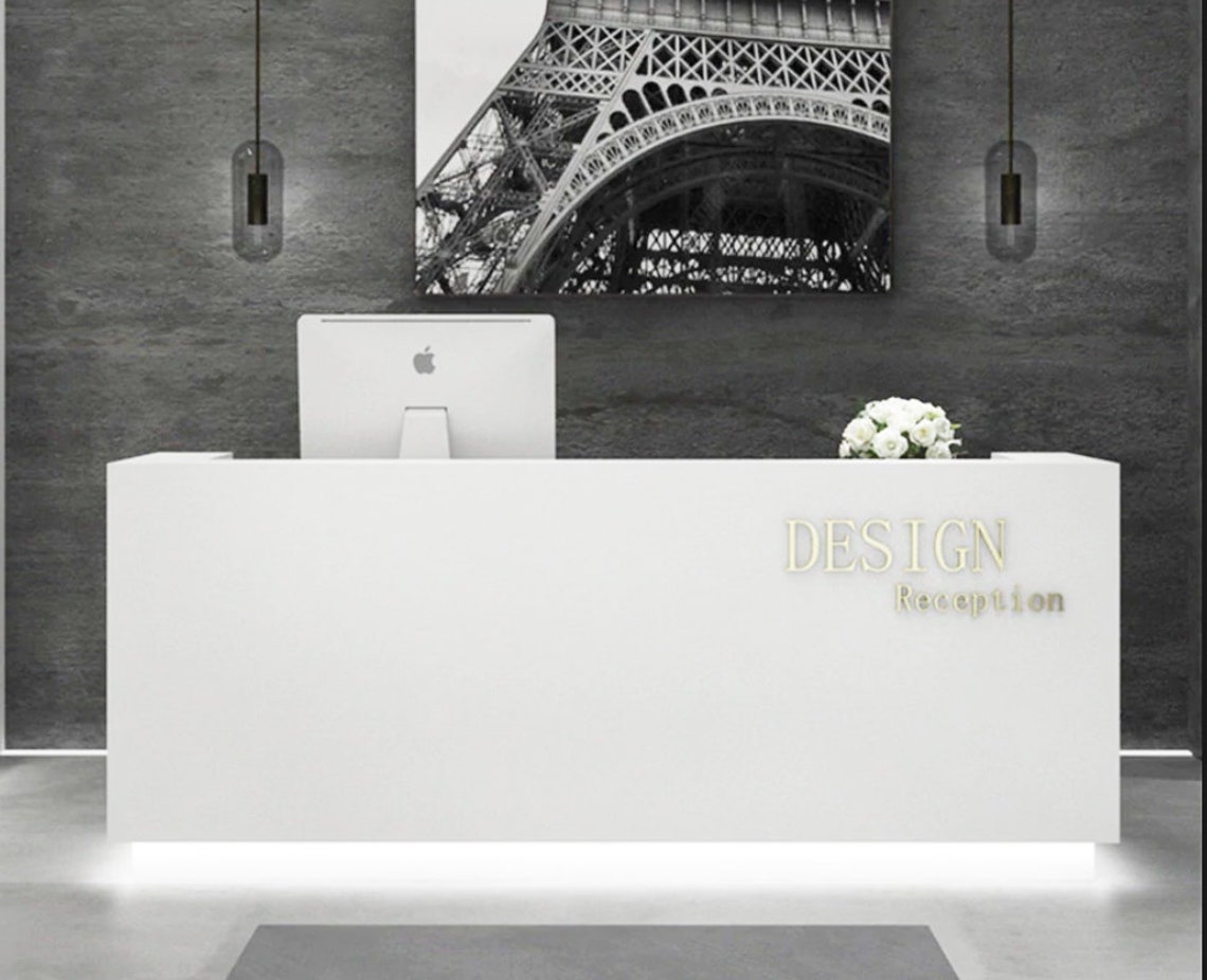 Quartz Reception Desk Etsy Canada