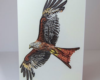 red kite greetings card