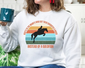 Funny Horse Sweatshirt, Mother's Day Horse Shirt, Horse Lover Gift, Equestrian Girl Shirt, Mother Daughter Horse Shirt, Gift For Horse Owner