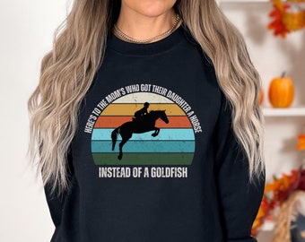 Funny Horse Sweatshirt, Mother's Day Horse Shirt, Horse Lover Shirt, Equestrian Girl, Mother Daughter Farm Girl Shirt, Gift For Horse Owner