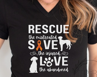 Dog Rescue Shirt, Support Animal Rescue T-shirt, Rhodesian Ridgeback Tee, Dog Adoption, Gift for Animal Lover, Dog Lover Gift, Animal Adopt