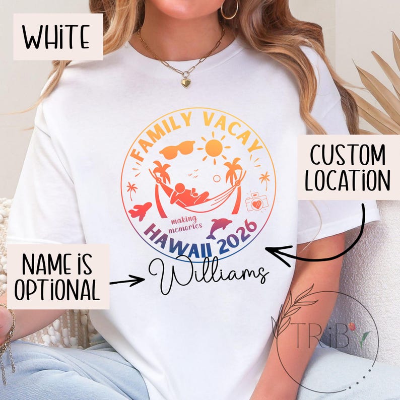 Custom Location Family Vacay 2026 T-shirt, Family Name Vacation Shirt ...