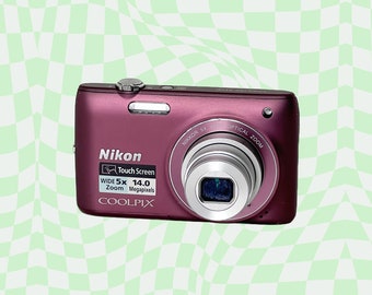 PLUM - Nikon Coolpix S4100   - Powers on - Working Vintage Y2K Digital Camera - Digicam