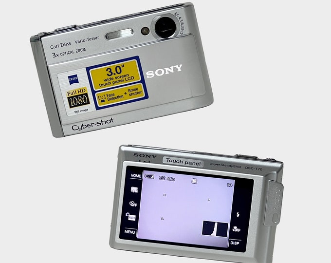 2008 TOUCH SCREEN Sony Cybershot DSCT70 Working Vintage Y2K Digital