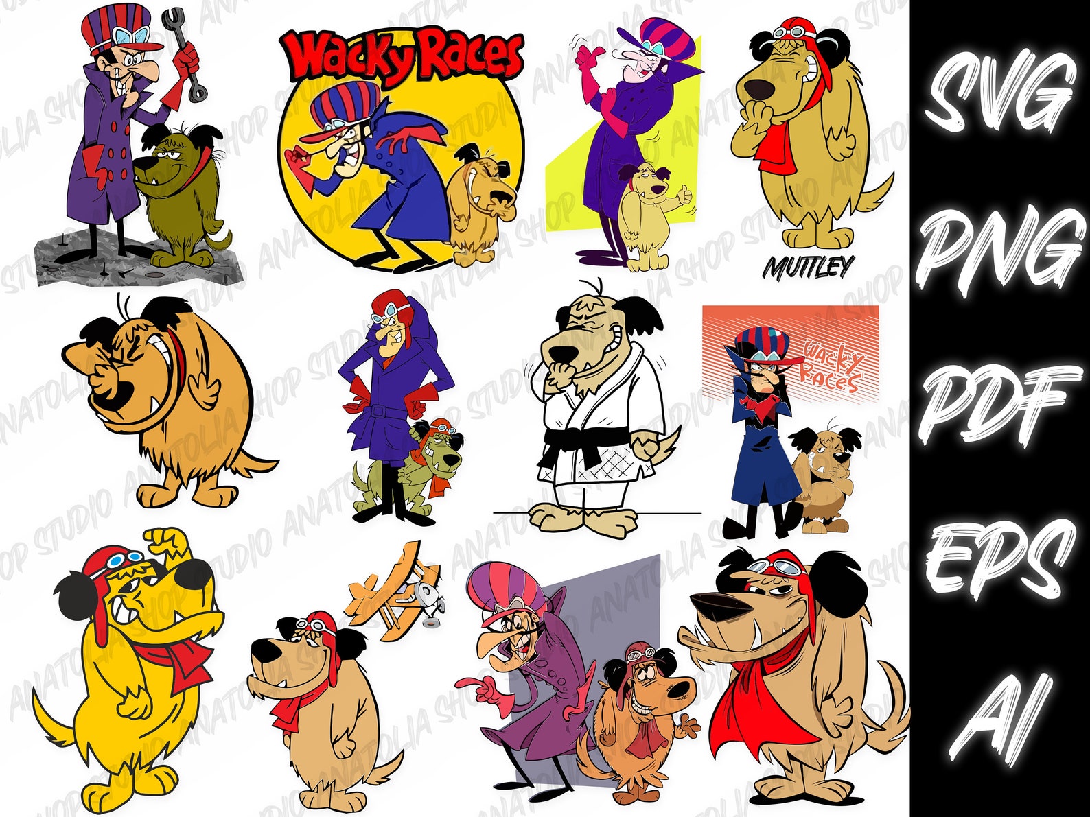 Muttley Svg Muttley Png Muttley Vector Muttley Cut File Etsy