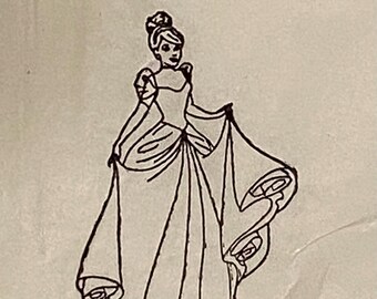 Papel de seda de la Princesa Cenicienta estampado a mano, embalaje de papel de seda, embalaje de CESTA, papel de seda para envolver regalos de cumpleaños 5 hojas
