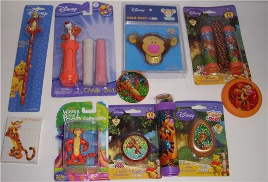 Tigger And Rabbit Rope TIGGER Gift Basket Set Chalk, Jump Rope, Figurine, Pencil W/topper, and ...